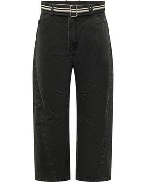 Mordecai Loose Flat Front Pants - Black