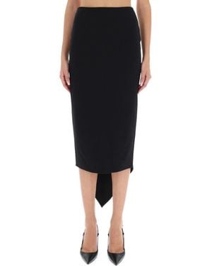 THE LATEST Solid Midi Skirt - Black