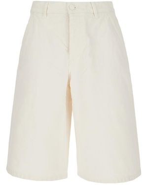 Ami Paris Solid Shorts - White