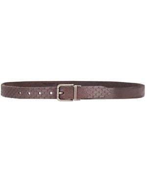 Dolce & Gabbana Dark Textured Buckle Belt - Brown