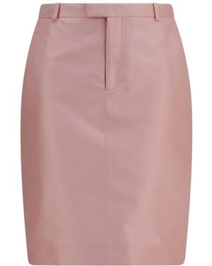 Gucci Solid Mini Skirt - Pink