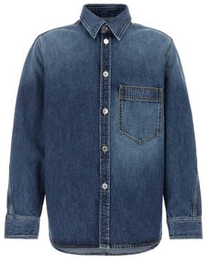 Givenchy Solid Denim Shirt - Blue