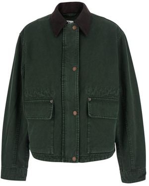 Acne Studios Solid Shirt Collar Jacket - Green