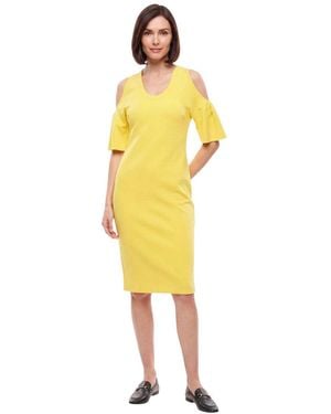 Stella McCartney Scoop Neck Knee Length Dress - Yellow