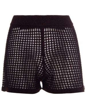MC2 Saint Barth Crochet Shorts - Black