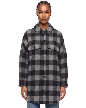 Woolrich Oversized Checks Shirt - Grey