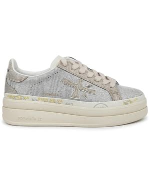 Premiata Textured Claudia Sneakers - White