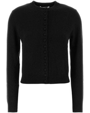 Lisa Yang Round Neck Cardigan - Black