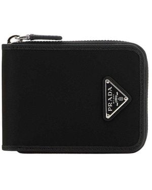 Prada Lampo Solid Wallet - Black