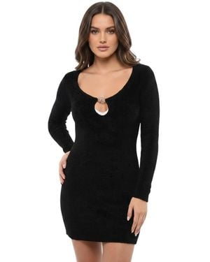 DIESEL Scoop Neck Mini Dress - Black