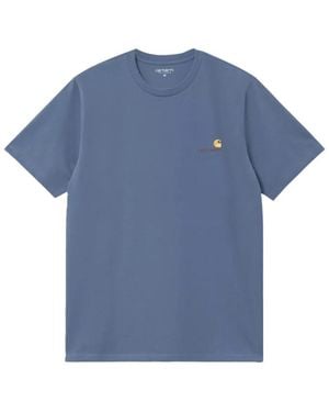Carhartt Crewneck Embroidered Logo T-Shirt - Blue