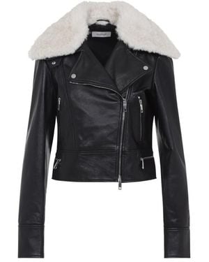 Sportmax Leather Biker Jacket - Black