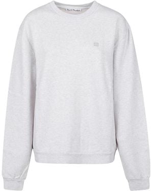 Acne Studios Logo Crew Neck Sweater - White