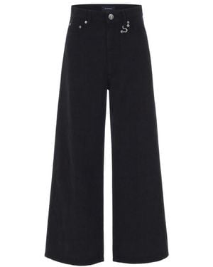 Sportmax Flared Flat Front Pants - Blue