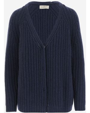 Bruno Manetti Wool Cardigan - Blue