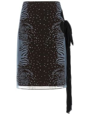 Ferragamo Georgette Skirt - Black