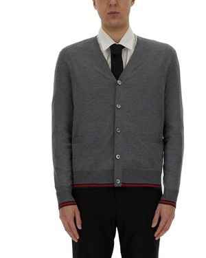 Gucci V-Neck Cardigan - Gray