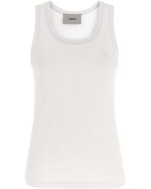 Coperni Cotton Sleeveles T-Shirt - White