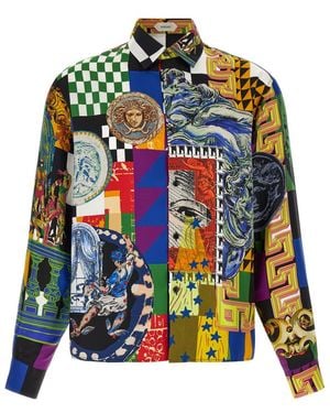 Versace 'Medusa Collage' Shirt - Multicolor