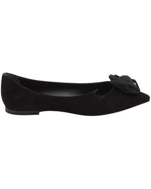 Roger Vivier Embellished Ballet Flats - Black