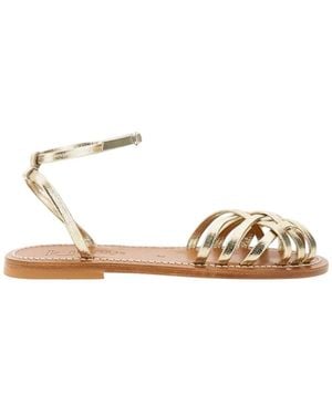 K. Jacques Ankl-Strap Sandals - Natural