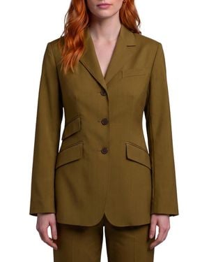 Max Mara Notched Lapel Blazer - Green