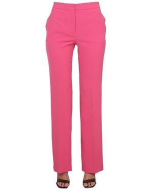 Moschino Straight Flat Front Pants - Pink