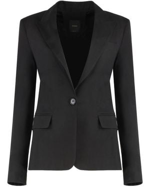 Pinko Peaked Lapel Blazer - Black