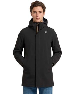K-Way Hood Parka Jackets - Black