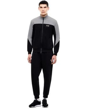EA7 Color Block Tracksuit - Black