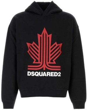 DSquared² Relaxed Logo Hoodie - Black