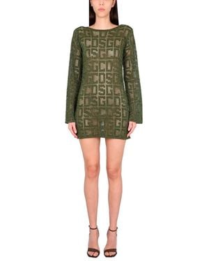 Gcds Monogram Macrame Dress - Green