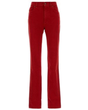 Chloé Bootcut Flat Front Trousers - Red