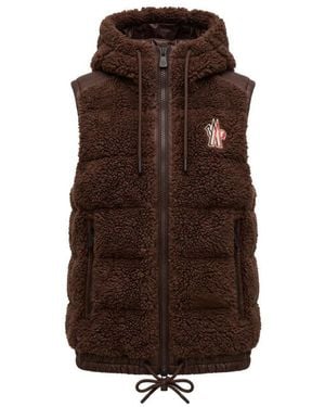 Moncler Textured Hood Jacket - Brown