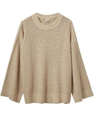 THE GARMENT Knitted Round Neck Jumper - Natural