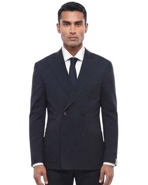 Corneliani Peaked Lapel Blazer - Blue