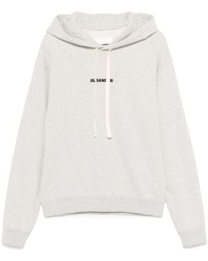 Jil Sander Logo Hoodie - White