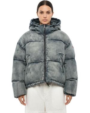DIESEL Quilted Hood Jacket - Grey