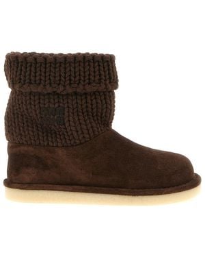 Miu Miu Suede Ankle Boots - Brown