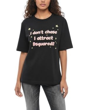 DSquared² Graphic Crew Neck T-Shirt - Black