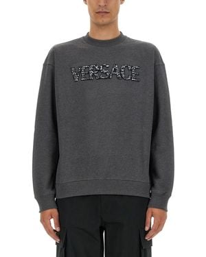 Versace Crew Neck Sweatshirt - Gray