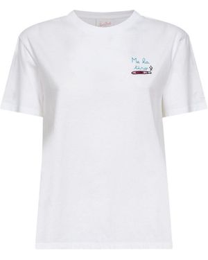 MC2 Saint Barth Embroidered Cotton T-Shirt - White