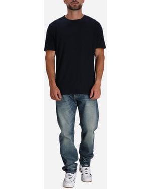 BOSS Crewneck Linen T-Shirt - Blue