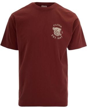 Filson Logo Crew Neck T-Shirt - Red
