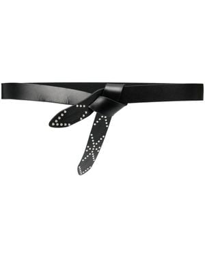 Isabel Marant Knotted Leather Belt - Black