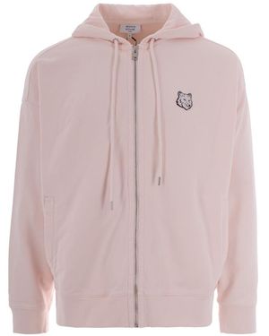 Maison Kitsuné Fox Head Oversized Sweatshirt - Pink