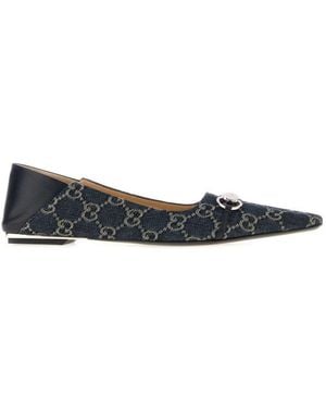 Gucci Logo Ballet Flats - Black