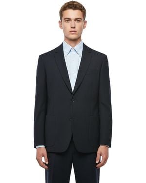 Paul Smith Dark Notched Lapel Blazer - Blue