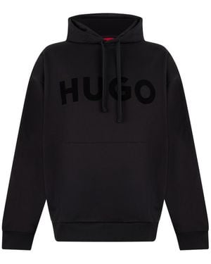HUGO Logo Regular Hoodie - Blue