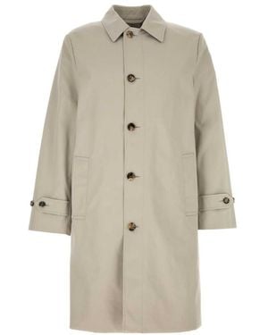 Burberry Single-Breasted Overcoat - Natural